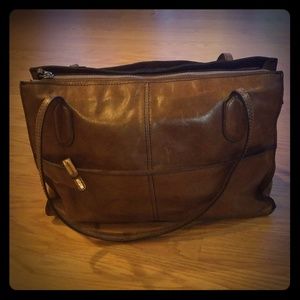 Hobo brown leather purse